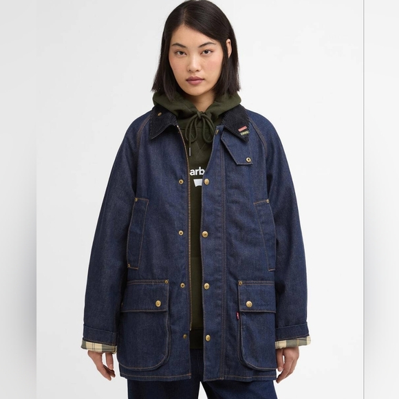 Barbour x Levi's Oversized Bedale Denim Jacket